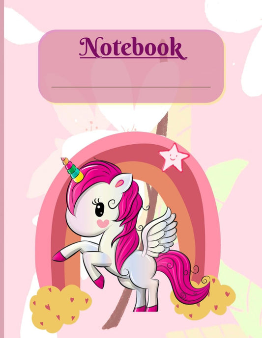 Adorable Pink Unicorn Notebook for kids, girls, teens/Unicorn-Theme Stationery for school/Aesthetic Pink writing pad: 8.5x11 inches/120 pages/wide ... school supplies/gift for unicorn lovers