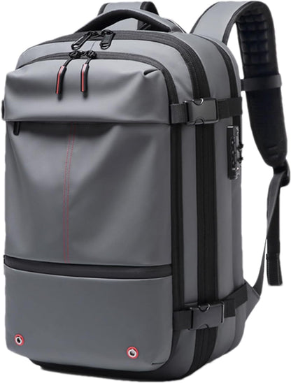 Vacuum Backpack – Anti-Theft Travel Bag | Waterproof Luggage Pack With Password Lock, Expandable 60L Volume, Air Compression Organizer, Dry Wet Divider, Outdoor Gear For Hiking & Business Trips