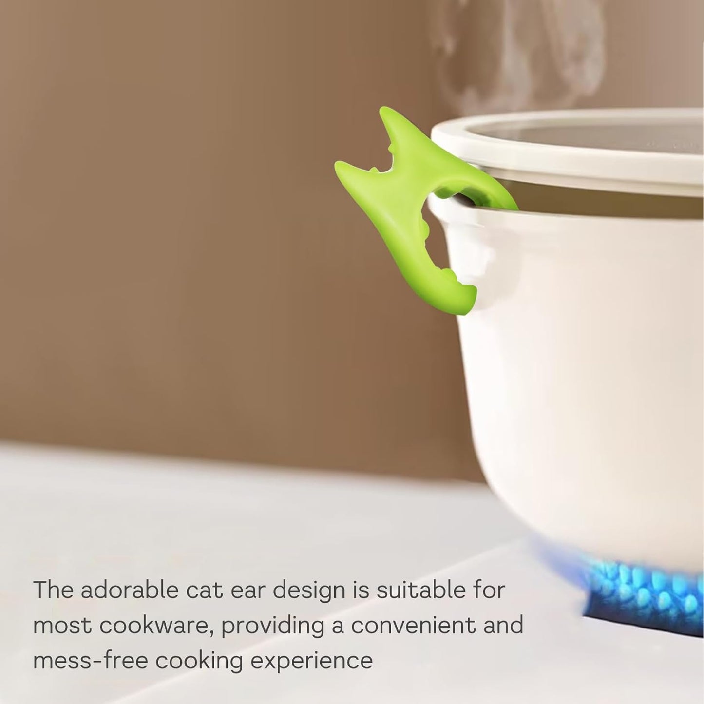 Cobee 2 Silicone Spoon Rest for Cooking - Non-Slip, Heat Resistant for Kitchen Utensils, Mini Stoves, Spatula - Cute Gadgets and Accessories