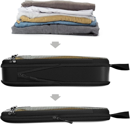 4pc Small Compression Packing Cubes for Suitcases - Carry-on Luggage Organizers for Travel