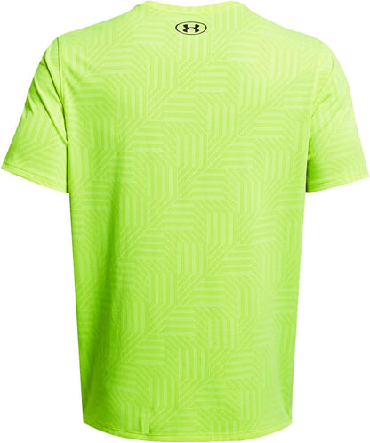 UNDER ARMOUR UA Tech Vent P24 Yellow Breathable Fitness Crew Neck T-Shirt, yellow