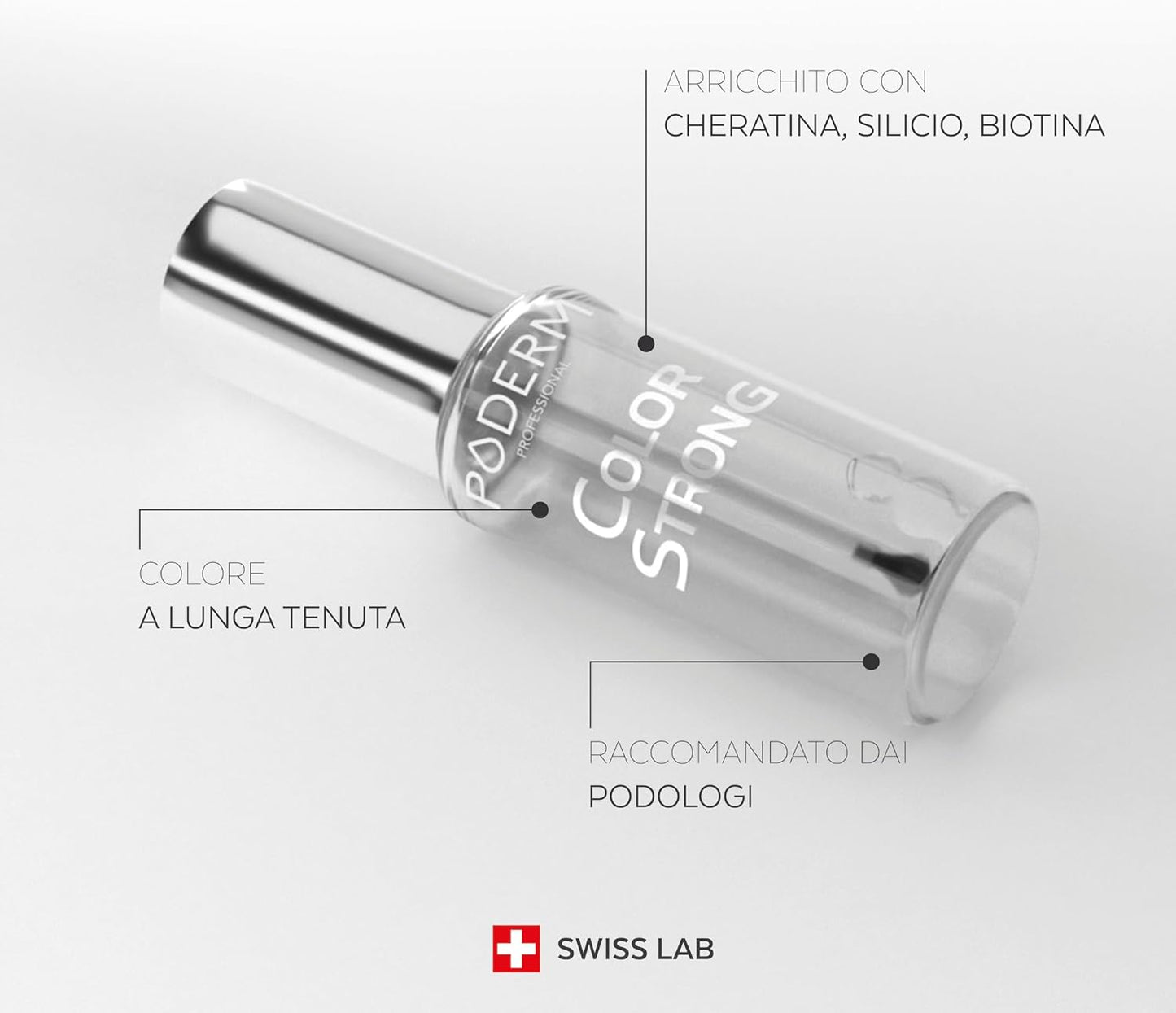 PODERM - Biotin Silicon Keratina Nail Strengthener - Strengthens and repairs damaged, weakened or brittle nails from semi-permanent or ageing - Hands and Feet - SWISS MADE