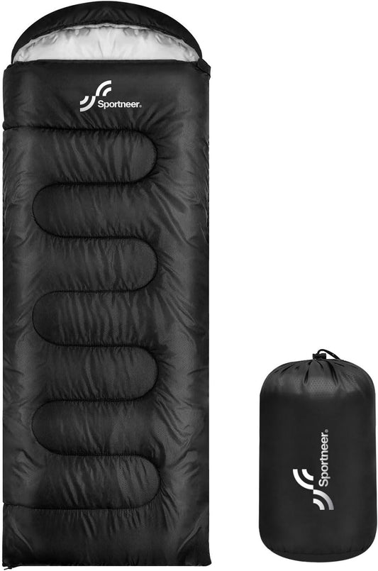 Camping Sleeping Bag for Adults: Sportneer 3 Season Warm Weather Waterproof Lightweight Sleeping Bag for Kids Backpacking Sleeping Bags for Adult Boys Girls Camping Hiking Outdoor