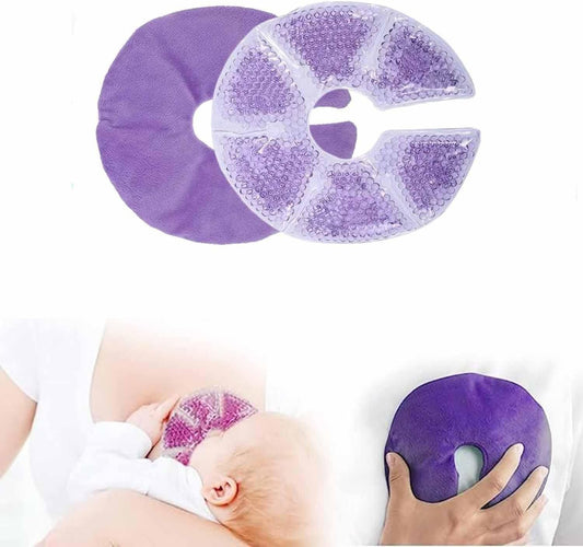 Roczential Breast Ice Pack, Hot and Cold Breast Therapy, for Breastfeeding, Pain After Breast Surgery, Nursing Pain Relief for Mastitis, Engorgement, Reusable, Freezable, Microwavable