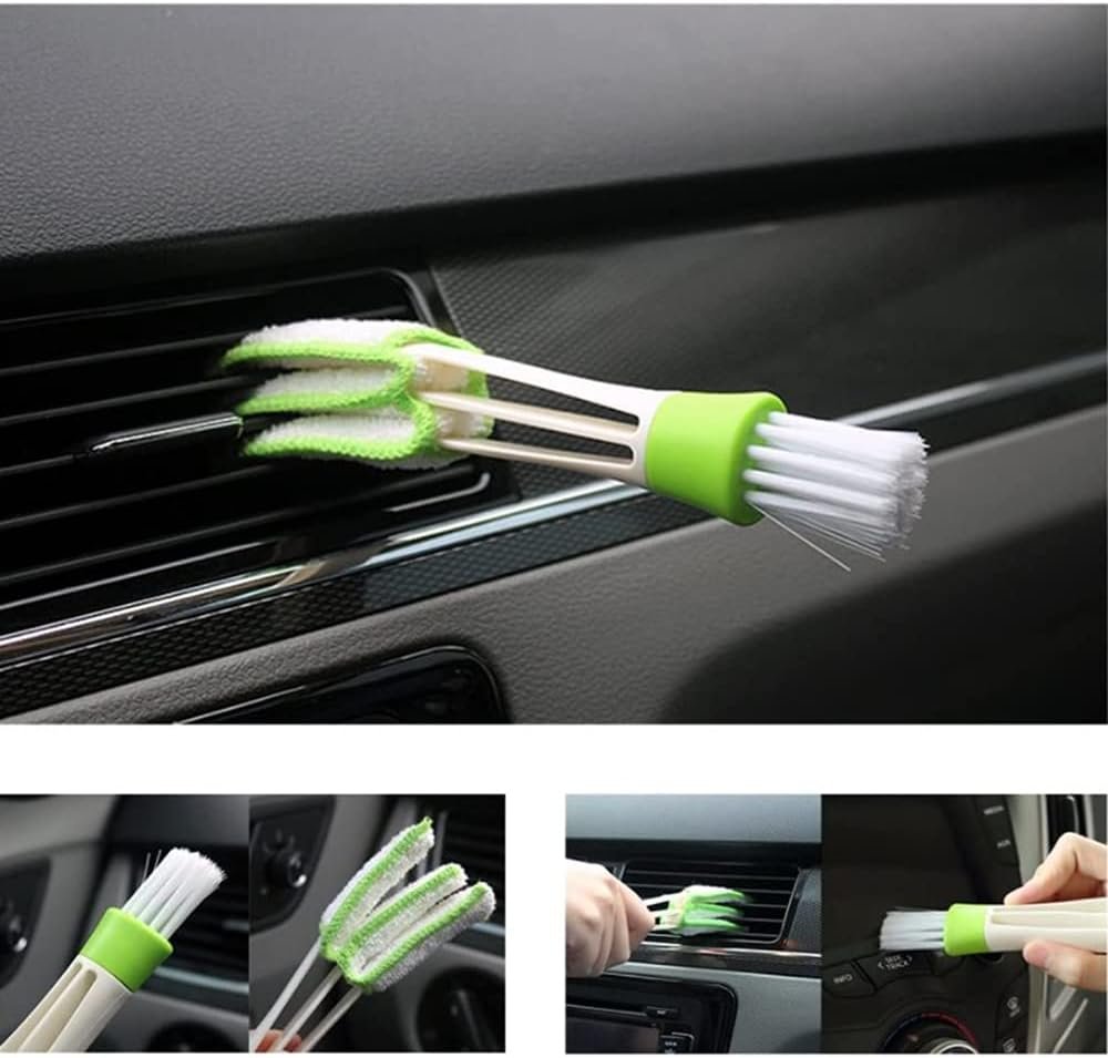 SHUAIGUO 26PCS Car Cleaning Brush Kit Car Cleaning Brush Accessories for Interior and Exterior Includes Scrubber Pads, Sponges, Cleaning Brushes