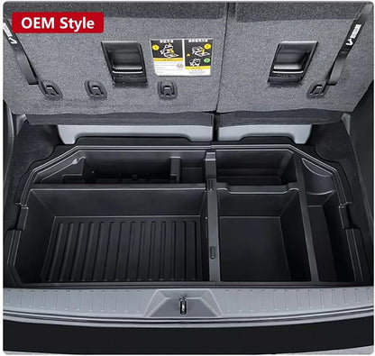 QXZcar For 2021-2025 Toyota Sienna Trunk Organizer, MPV Insert Cargo Rear Hatch Storage Box, Extra Space fits Sienna Under Cargo Floor Storage Bins Accessories