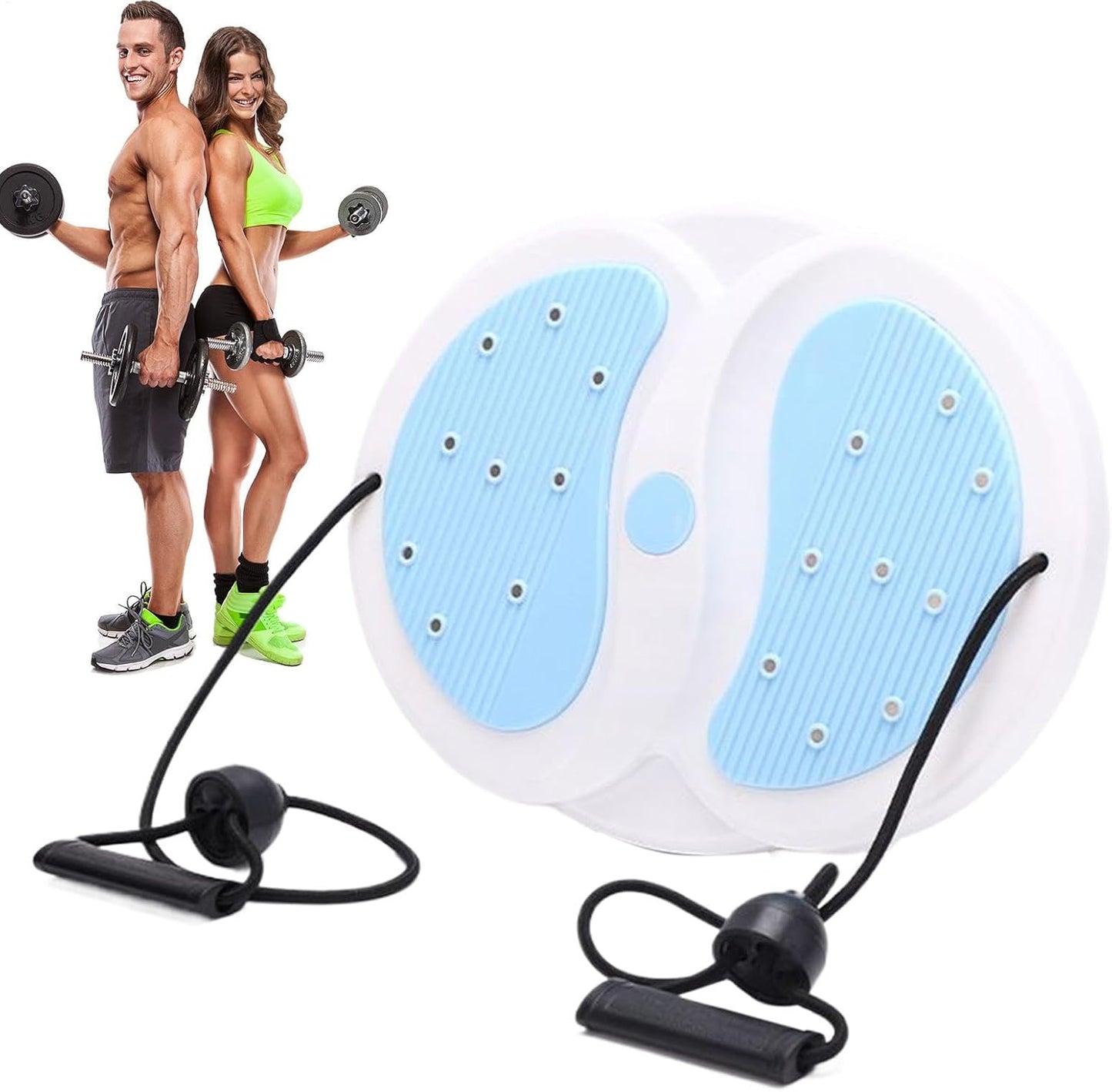 Waist Training Board, 18 Magnets Waist Whisper, Anti-Slip Exercise Equipment, Body Trainer, Rotating Fitness Gear, Sculpture Twist, Trims Arms for Home Gym Workout, ABS