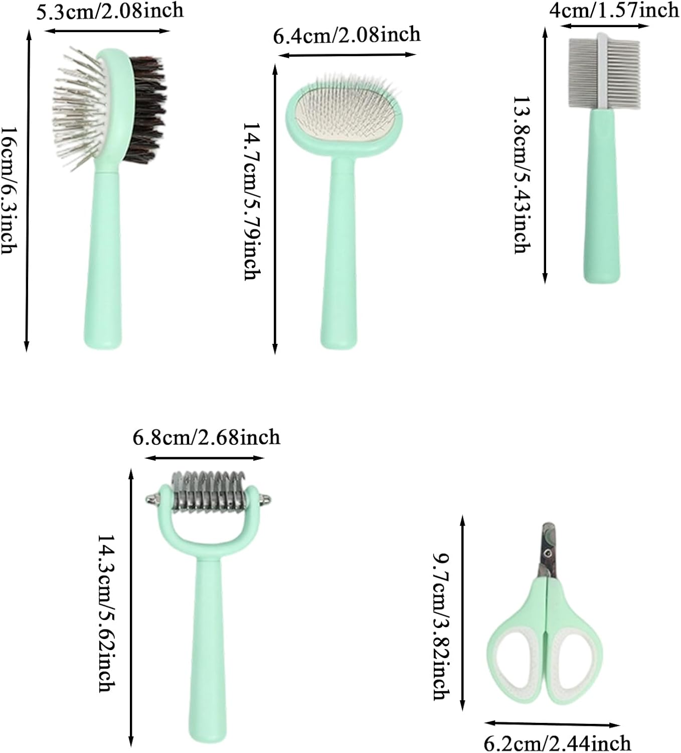 Pet Grooming Kit, Pets Grooming Set, Portable Multifunctional Detailing Tool Set, Essential for Bathing, Shedding, Trimming, Indoor Cleaning, Ideal for Kitten, Puppy Care Routines