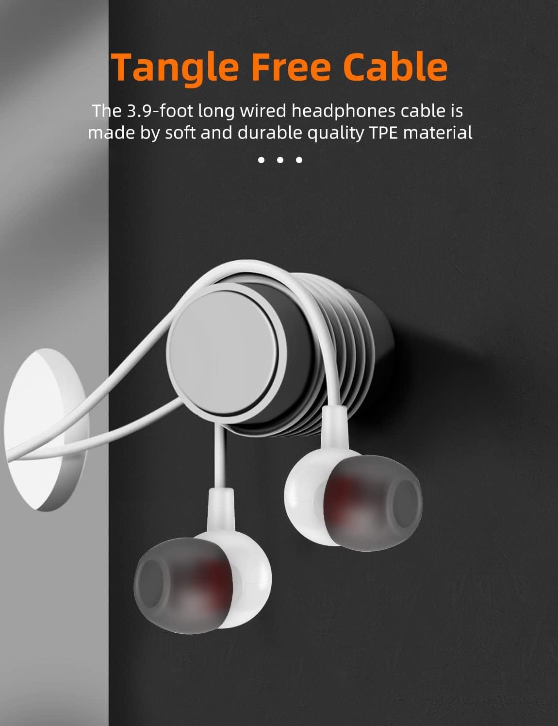 MAS Carney WI7 Wired Earphones in Black - in-Ear Earbuds with 3.5mm Jack and Microphone, Compatible with MP3/MP4 Players, iPods, Huawei, Samsung Galaxy S7/S8/S9 Earphones
