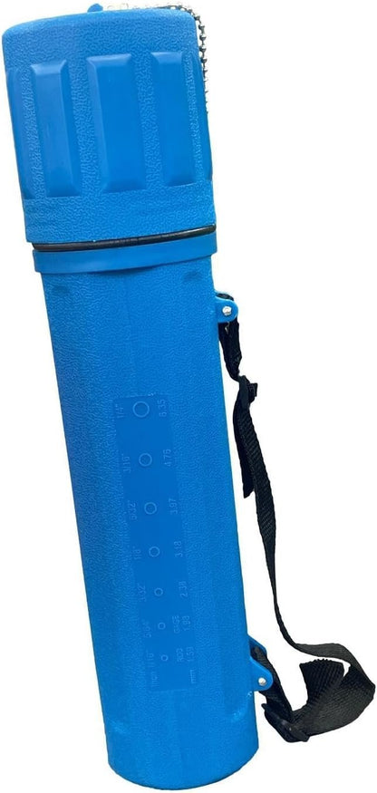 Oshhni Welding Rod Holder Welding Rod Canister 15 inch Airtight with Strap Workspace Organization Airproof Welding Rod Storage Tube, Blue