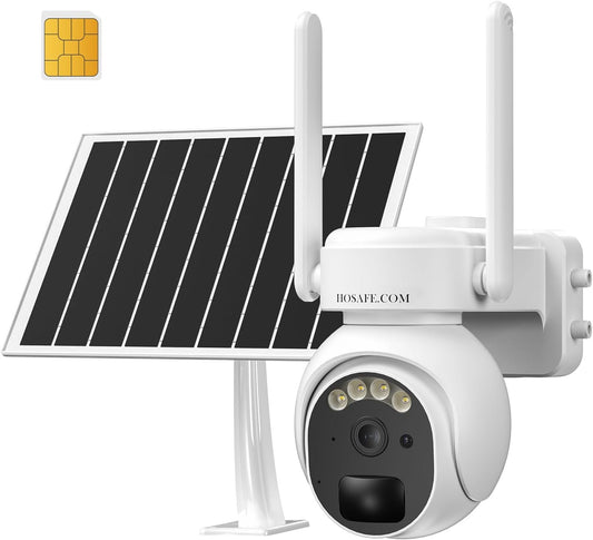 4G LTE Cellular Security Camera Outdoor, Surveillance Camera for Home Security, Outdoor Security Camera Wireless, Solar Security Cameras, 360 Camera with Live View, 2-Way Talk, PIR Sensor, 2K HD