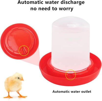 Chicken Feeder - Automatic Chicken Feeders - Poultry Feeding & Watering Supplies for Farm Pet Outdoor Baby Barn Family Livestock Friends