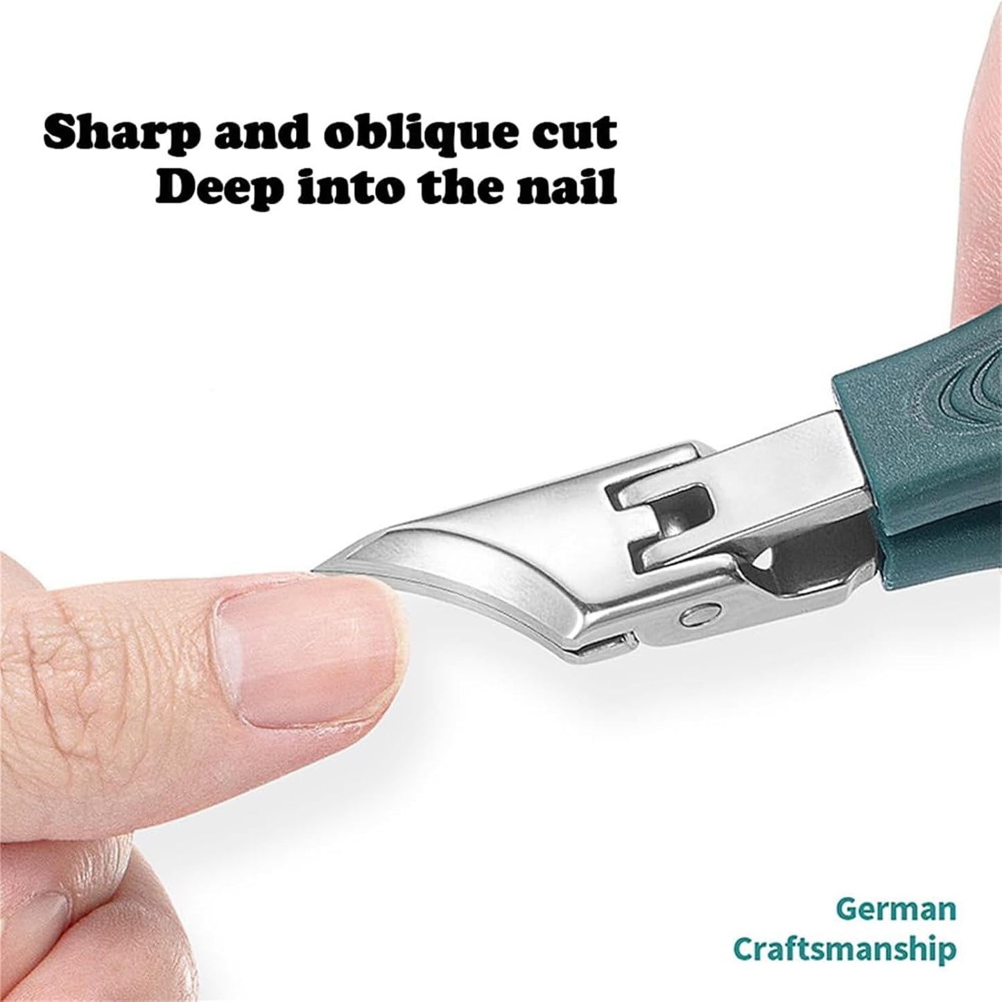 Lavito Nail Clipper,Lavito wide jaw opening anti-splash slanted nail clipper,Curved Toenail Clippers,No Mess,Achieve A Flawless Cut With Ease For Women Men (C)