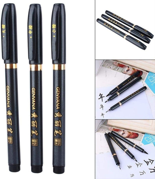 1 Set Ink Pen Chinese Japanese Calligraphy Brush Writing Drawing Tool Craft Art Markers for School Canvas Stationery (Type 1)