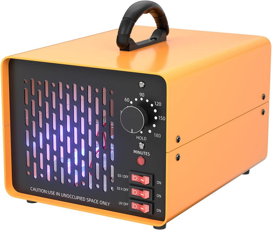 Snowtaros Ozone Generator 50,000 mg/h, Ozone Air Purifier with Timer 180Min, Air Freshener Ionizer for 900㎡, Ozonizer for Rooms Home Car Hotel