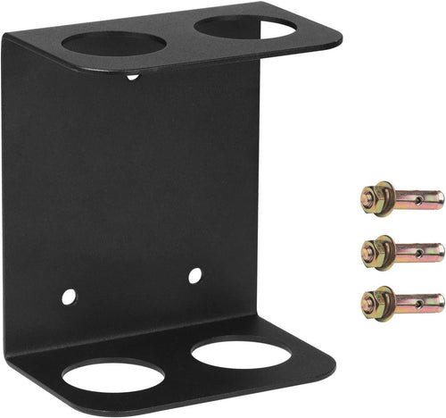 huangweiting Double Barbell Storage, Olympic Wall Mount Barbell Holder, Heavy Duty Vertical Hanging Barbell Rack, Black Powder Coated Space Saving Commercial or Home Gym Accessory (2 Holes)