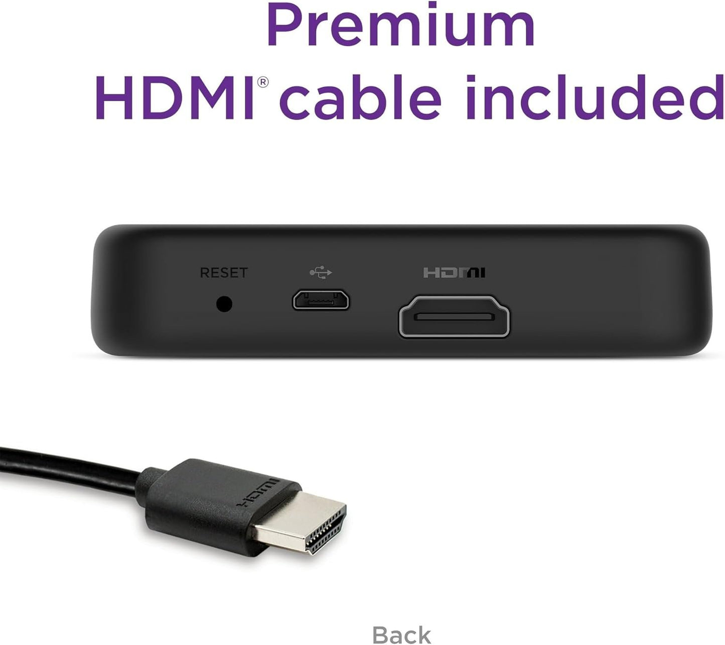 Roku Premiere Streaming Media Player HD/4K/HDR Simple Remote and Premium HDMI Cable & Bundled with Swanky Cables 6FT HDMI Cable (3920R)