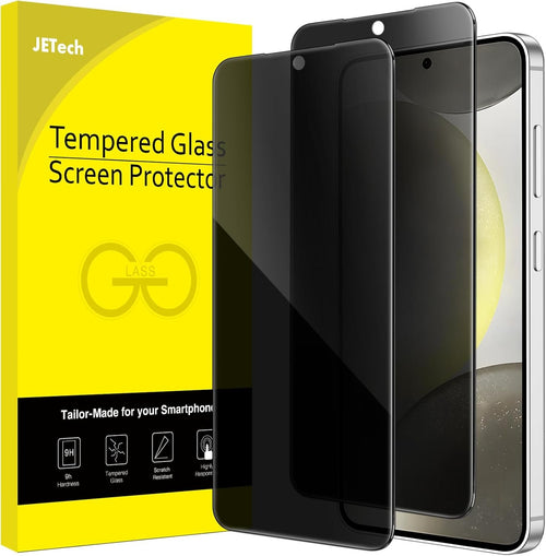 JETech Privacy Screen Protector for Samsung Galaxy S24+ / S24 Plus 5G 6.7-Inch, Anti-Spy Tempered Glass Film, Fingerprint ID Compatible, 2-Pack