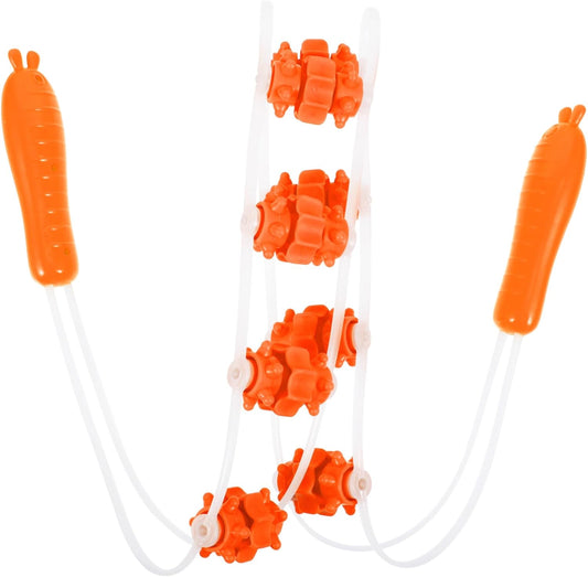 Vaguelly Striscia Posteriore Per Tirare La Palla Rulli Massaggiatore Muscolare Attrezzo Massaggiante Posteriore Per Le Gambe Strumento Massaggiatore Orange Gel Di Silice