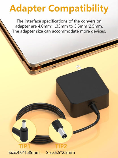 Havsisor 45W Asus Laptop Charger for UX330 UX330U UX360 UX360C UX305 UX305C X540 X541 F553 F553M F556 F556U F302 K556 K556U Taichi 21 31 ASUS Power Supply Adapter (19V 2.37A)