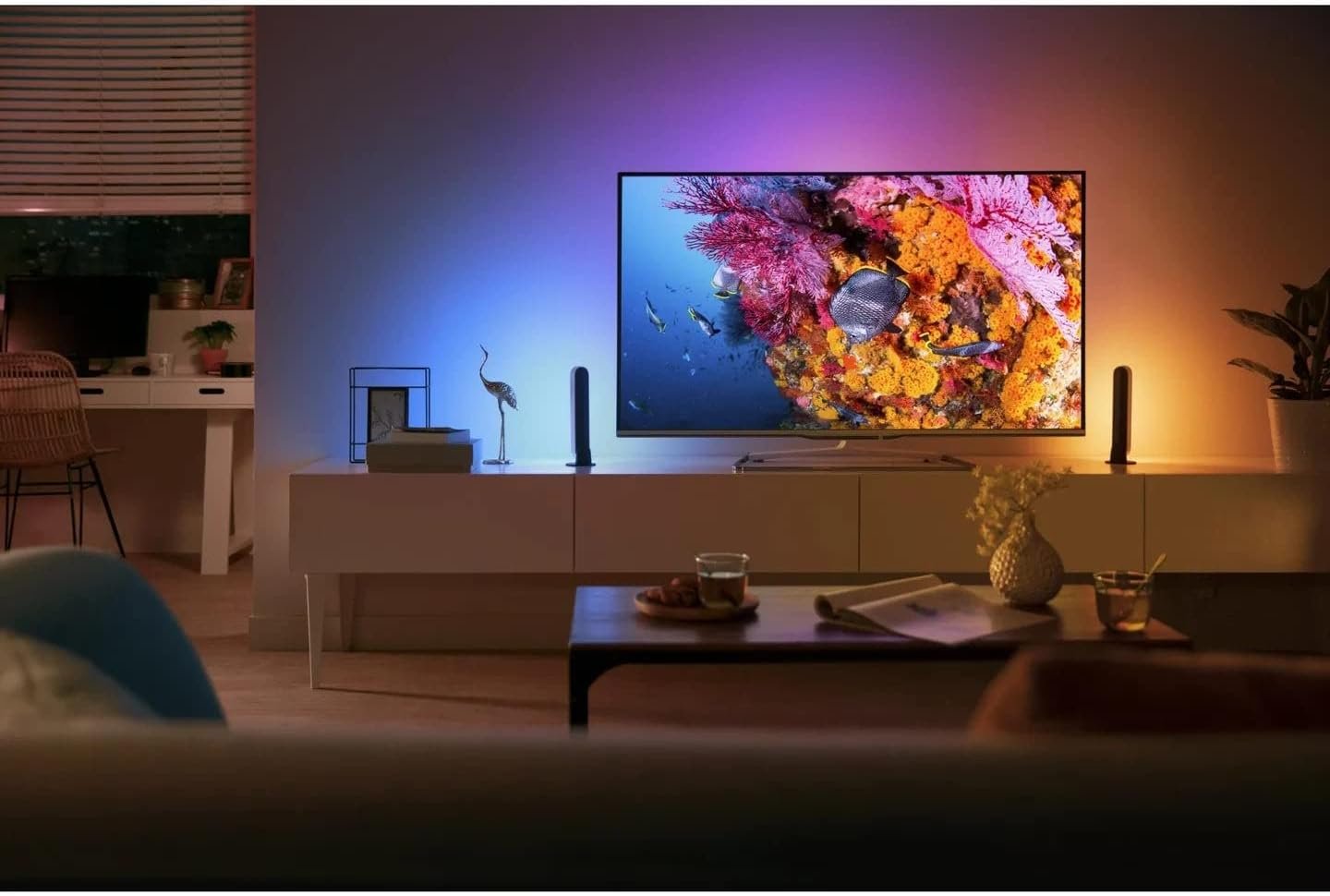 Philips Hue Play - White and Colour Ambiance Smart LED Bar Light - Black - 2 Pack (Base Kit)