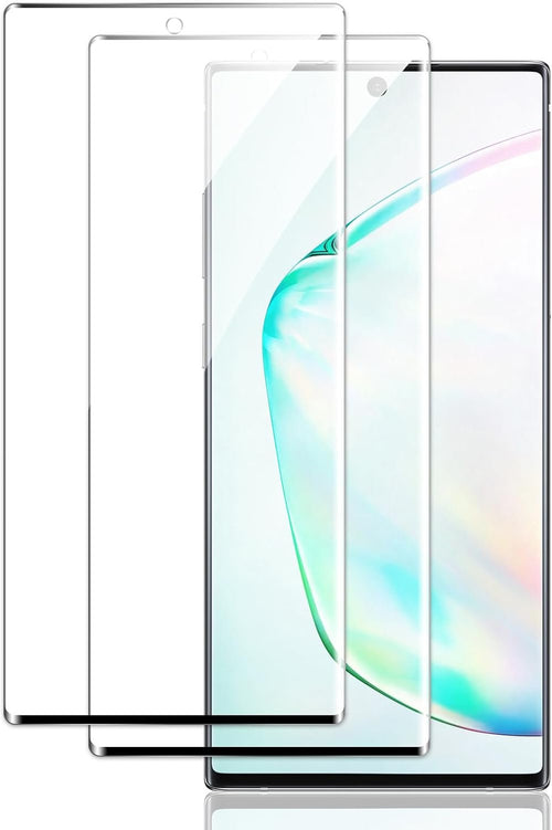 Screen Protector for Samsung Galaxy Note 10 Plus, 3D Tempered Glass Film, Ultra HD 9H Hardness Case Friendly Anti Scratch Bubble Free Ultra Resistant Oil-Resistant Shatter Protection, 2-Pack