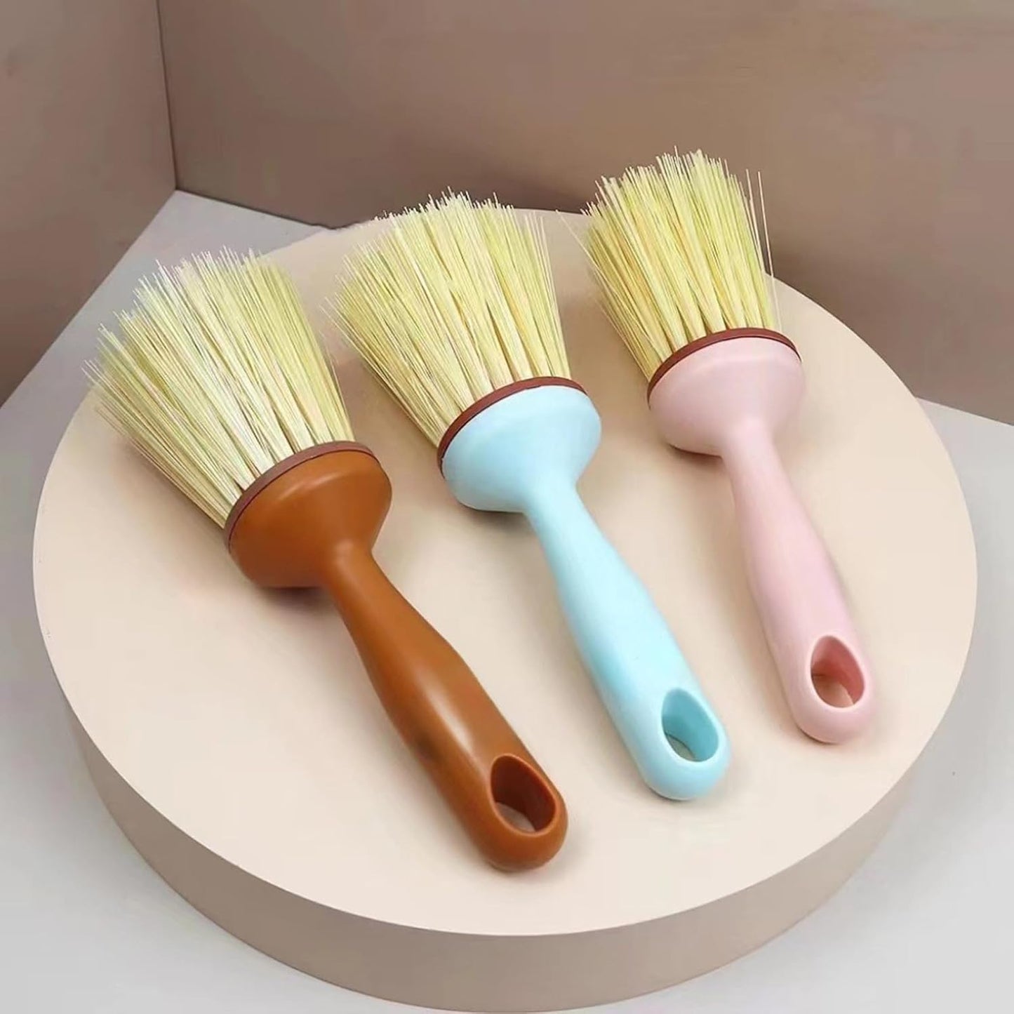 Dish Scrub Brushes, Pot Scrubber with Ergonomic Handle, 8.27x2.95 Inches, Multipurpose Non-Scratch Cleaning Brush for Cookware Utensils Kitchen Sink Pan Home Daily Cleaning