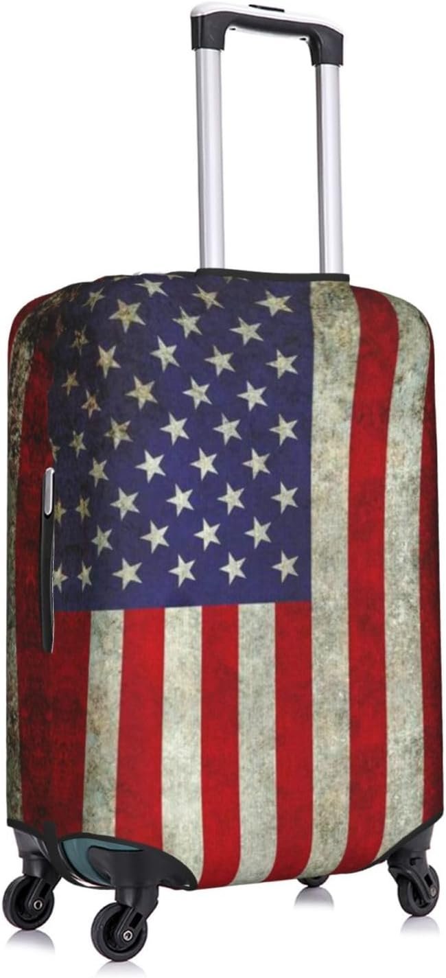 WOLEN Us Army Security Agency Veteran Luggage Cover Travel Luggage Protective Cover, Black, Small