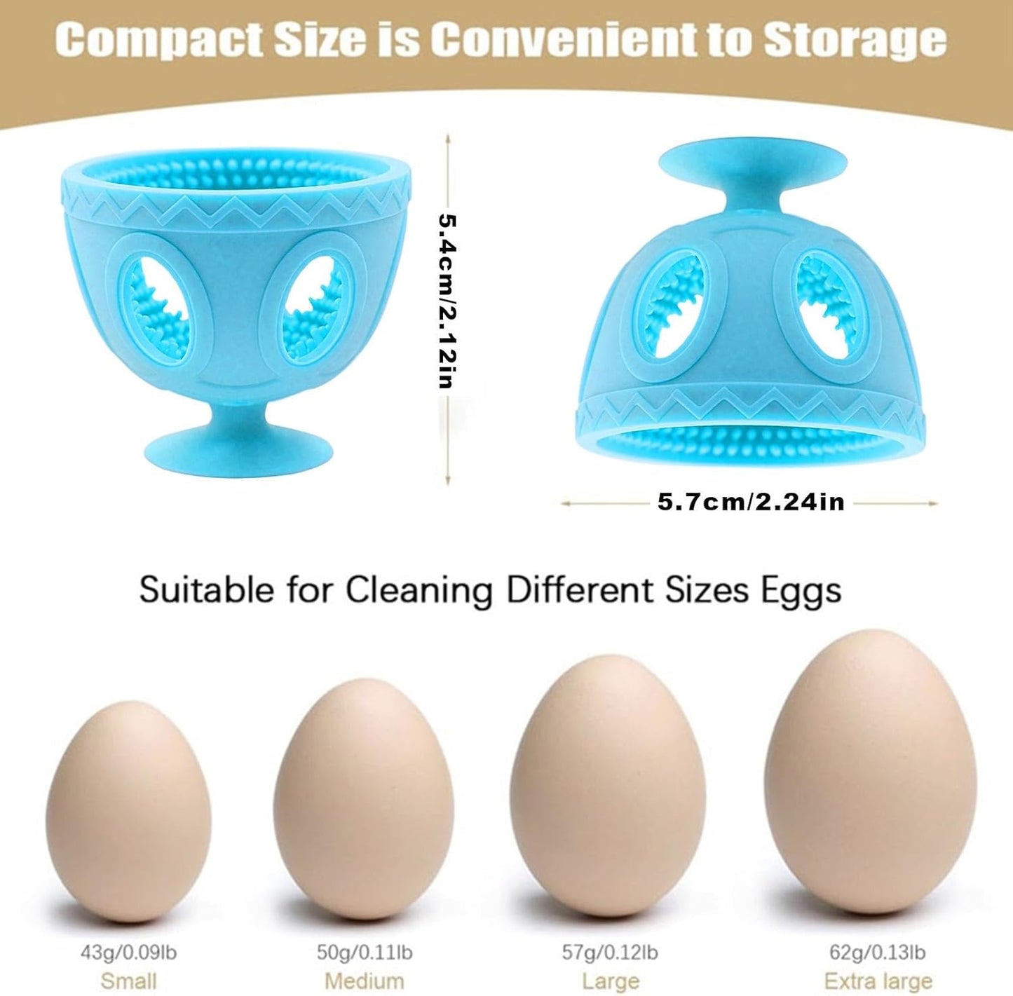 Silicone Egg Scrubber, Chicken Egg Cleaner, Reusable Brush, Soft Bristles for Gentle Scrubbing, Easy to Clean, Sturdy, Multi-Purpose for Eggs, Tomatoes, Potatoes, Kitchen Essential