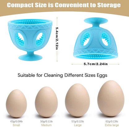 Silicone Egg Scrubber, Chicken Egg Cleaner, Reusable Brush, Soft Bristles for Gentle Scrubbing, Easy to Clean, Sturdy, Multi-Purpose for Eggs, Tomatoes, Potatoes, Kitchen Essential
