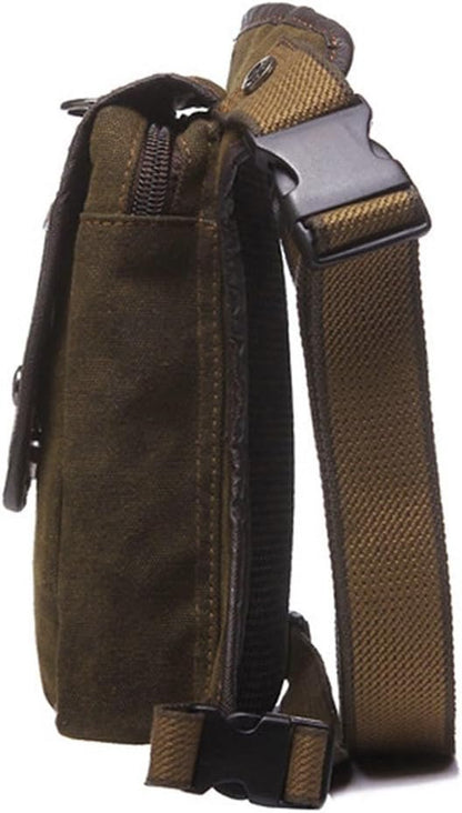 Canvas Waist Pack Motorcycle Drop Leg Bag for Men Women Tactical Military Bike Bicycle Riding Cycling Outdoor Travel Sports Hiking Climbing Thigh Pouch Fanny Pack Pocket Coffee