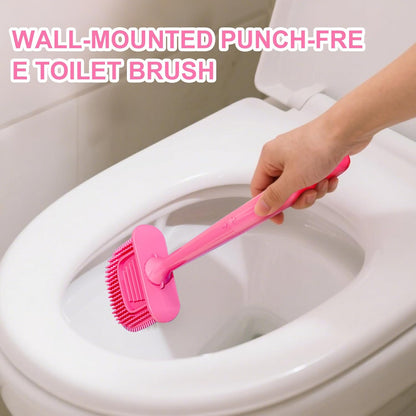 Toilet Bowl Cleaner Brush, Wall-Mounted Toilet Brushes, 15,55 x 3,94 x 1,57 pollici Long Handle Stain Remover Bathroom Cleaning Tool Set for Household Apartment, RV Bathrooms Accessories