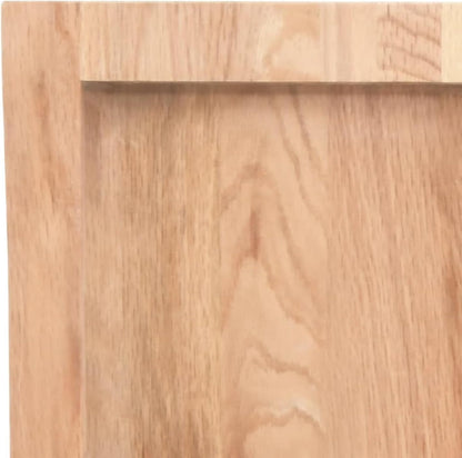 Light Brown Oak Wood Tabletop, 80 x 50 x 4 cm, Solid Treated Surface, Live Edge Design, Replacement for Kitchen Coffee Table, Dining Table, Desktop Top, Durable and Stylish