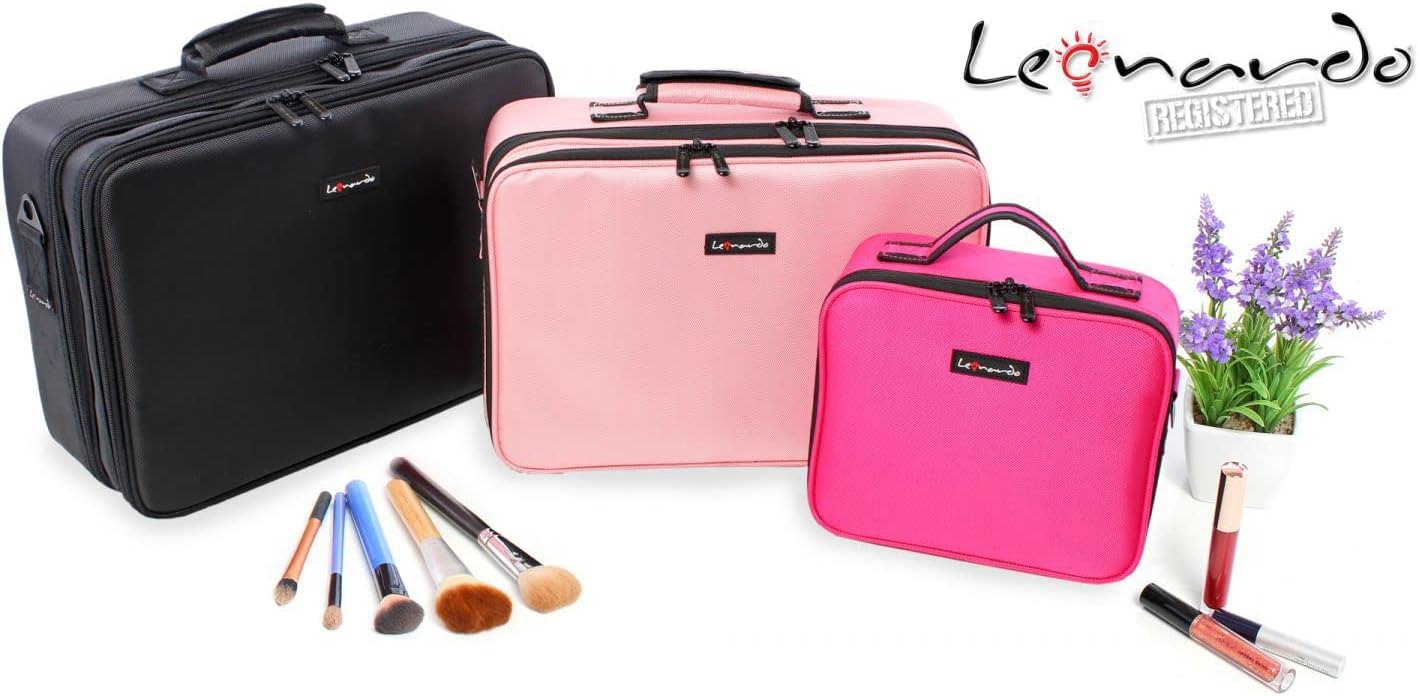 Leonardo LEO50819 Makeup Case Small Professional Makeup Bag for Travel Cosmetics for Make-up Artist Small without Mirror