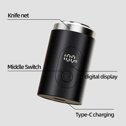 Men Electric Razor, Floating Head Beard Trimmer, Waterproof Grooming Tool, Long Battery Digital Shaver for Father, Husband, Boyfriend, Travel Use, 3.23x1.41x1.38 Inches