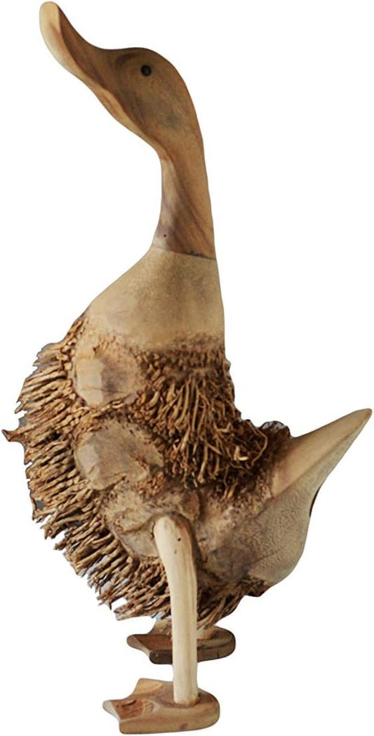Sechome Duck-Mary Ornament in Bamboo and Teak Wood – Home Decor