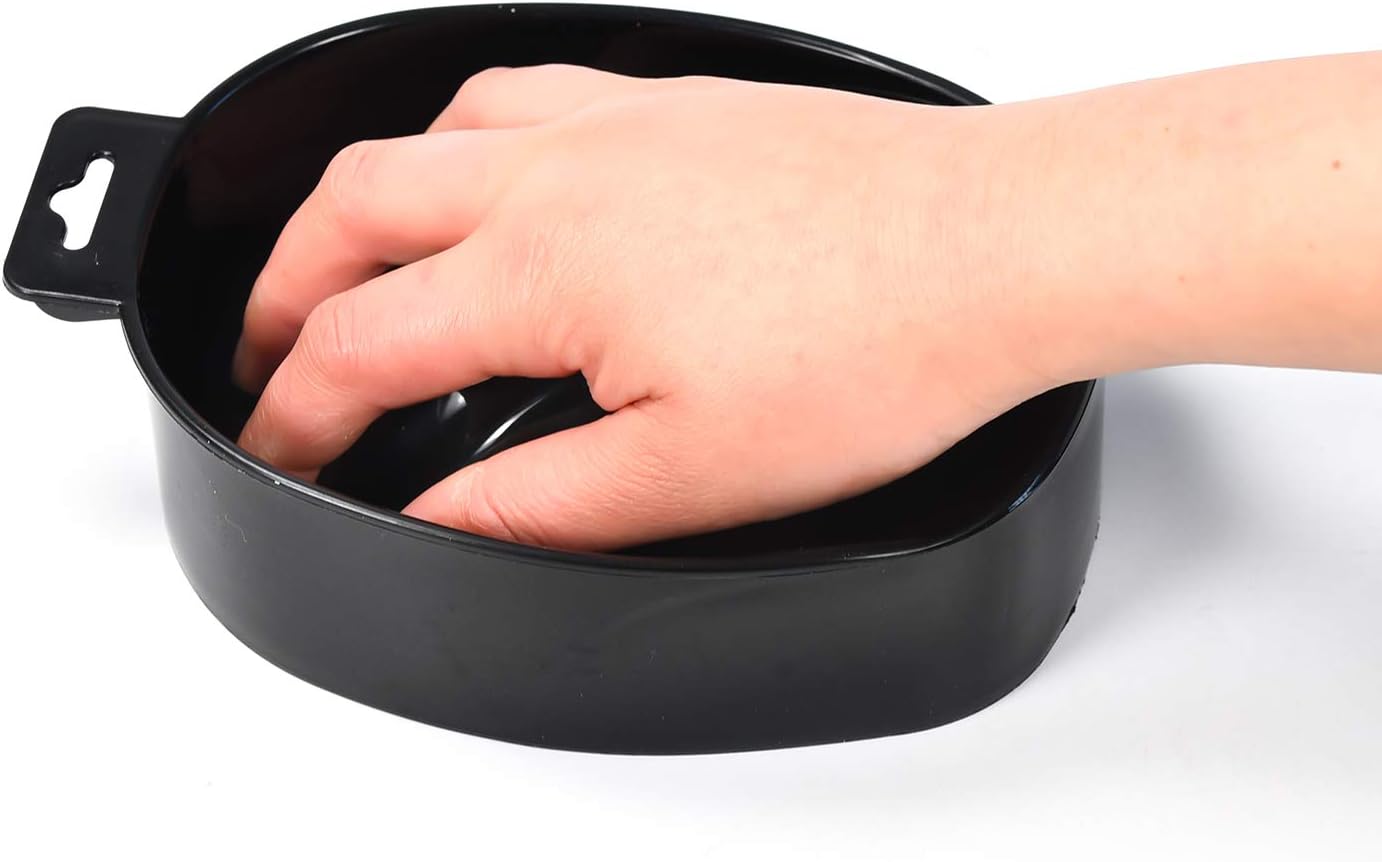 (Black) - 2pcs Manicure Bowls Nail Soaking Bowl Nail Art Manicure Care Soak Bowl for Art Polishing Remover Treatment