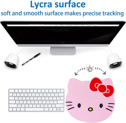 NTSEOT Kawaii Hello Kitty Mouse Pad, Cute Mouse Pad for Computer Laptop - Hello Kitty Accessories - Mousepad for Women, Office Desk Decor Stuff (Pink)