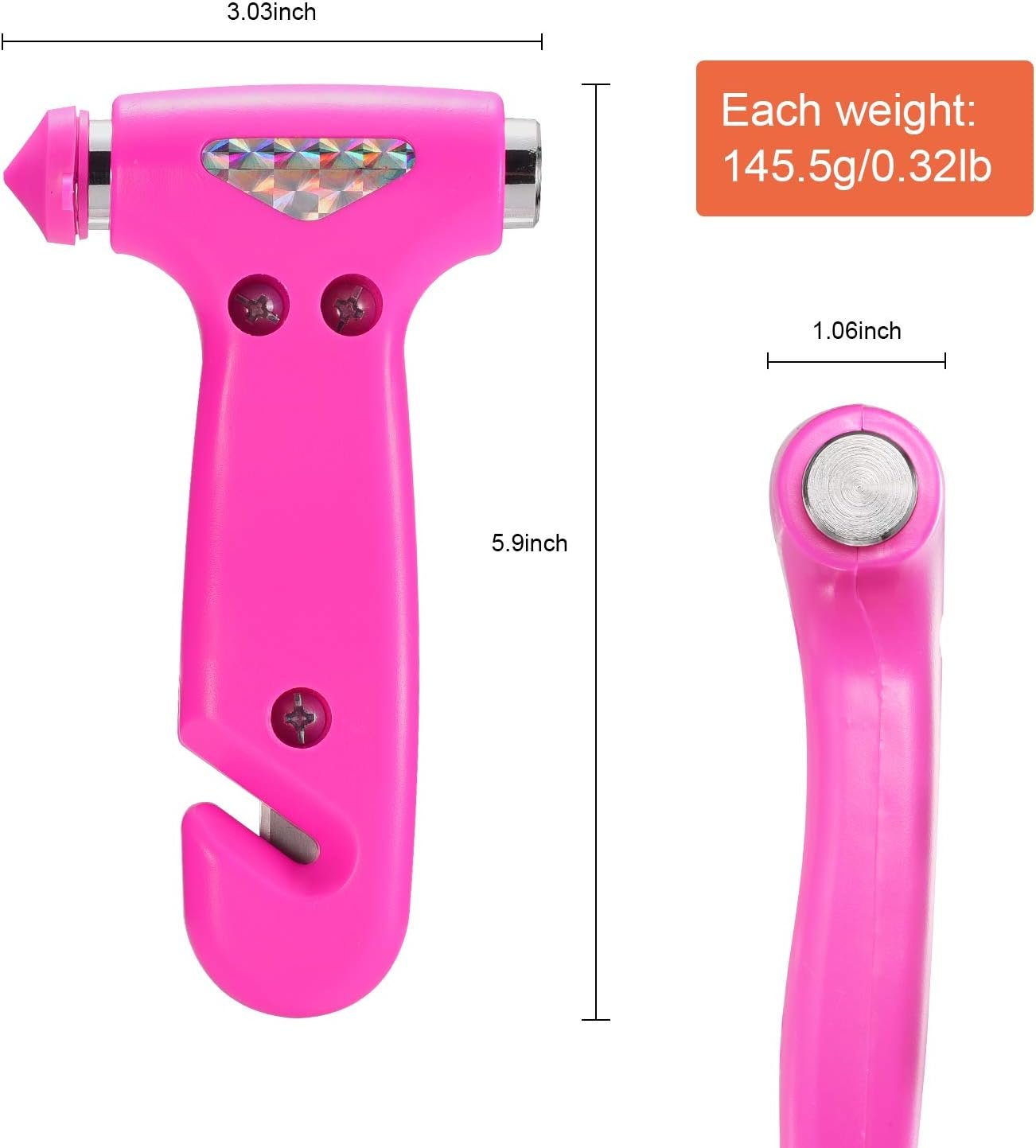 THINKWORK Car Safety Hammer Gift for Women, Three-in-One Emergency Escape Tool with Window Breaker and Seat Belt Cutter, Escape Hammer, Safety Emergency Car Escape Tool for Family, Women, Children