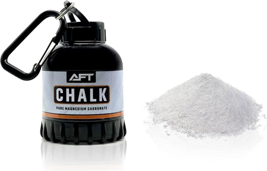 Arlu Fitness Tech Sports Chalk (On-The-Go) by - Gym Chalk, Rock Climbing Chalk, Gymnastics Chalk. Portable, Easy to use and Easy to Refill Container. Less Mess, Premium Grade Chalk with no fillers