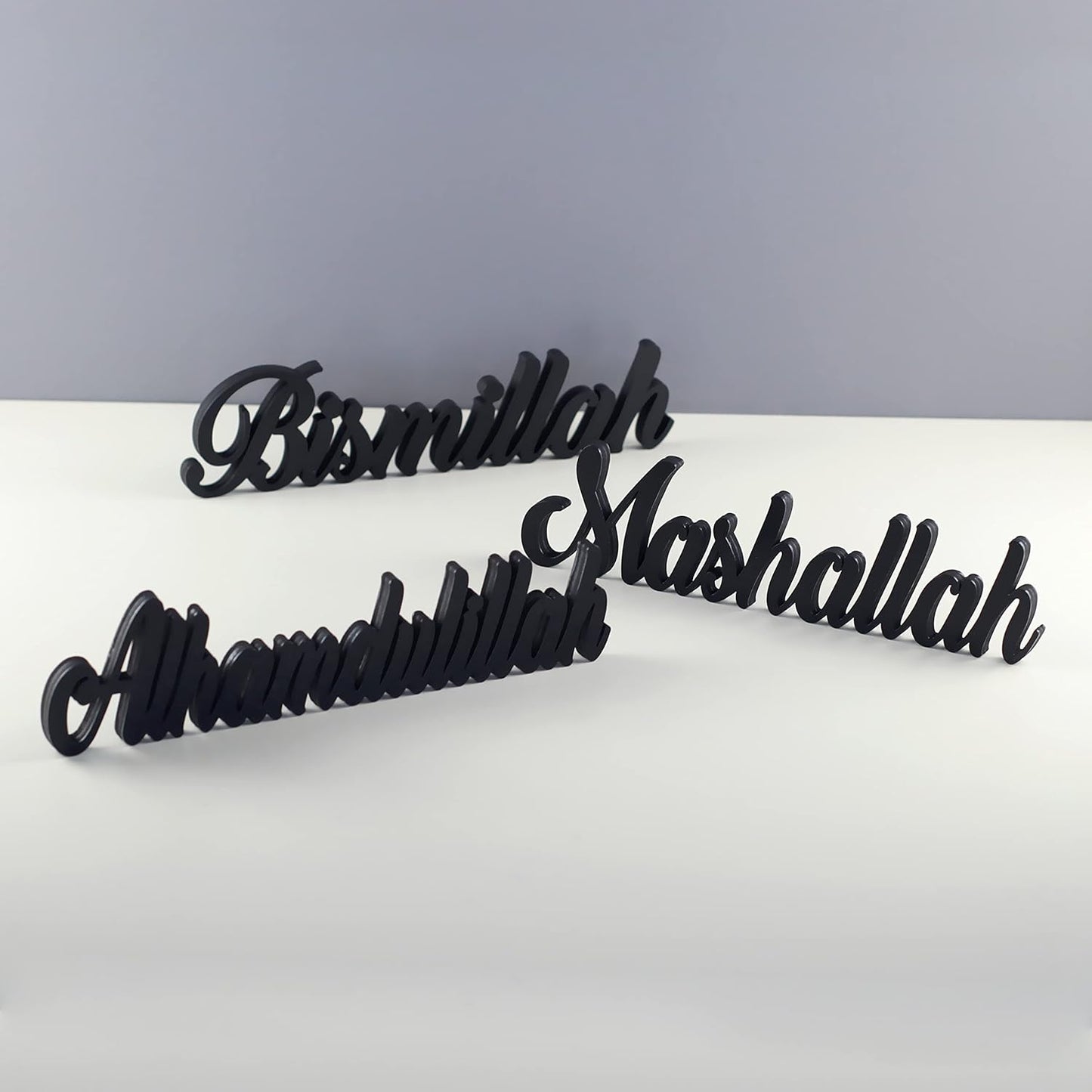 iwa concept Bismillah, Alhamdulillah, Mashallah | Home Decor for Table or Shelves | Ramadan Gifts and Eid Decorations | Islamic Table Decor