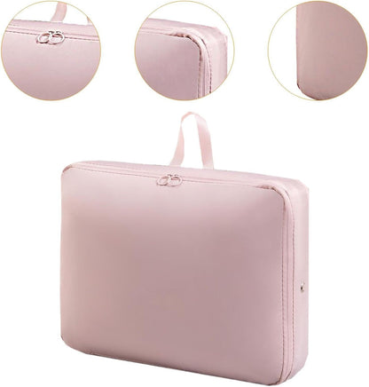 Generic Travel Storage Bag Luggage Organizer Packing Bags Portable Shoe Bags Luggage Compression Pack Clothing Organization Bag, Pink