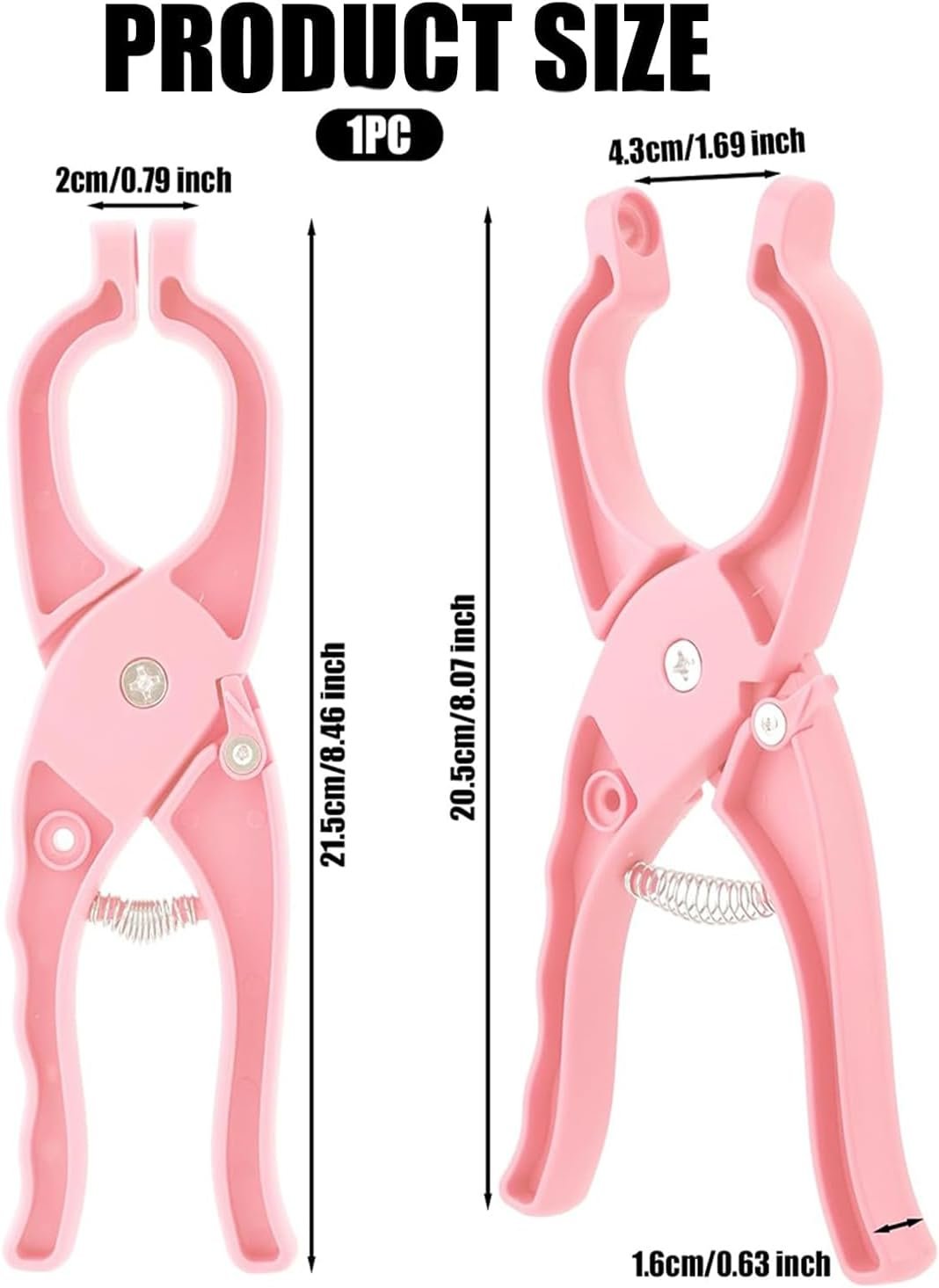 HKYLRAT 1Pcs Upgraded Safety Eye Tool Auxiliary Tool, Safety Eye Snapper Tool Safety Eye Pliers for Amigurumi Eye Snapper Crochet Tool for Stuffed 5-30mm Animal Eyes Doll Making Supplies (Pink)