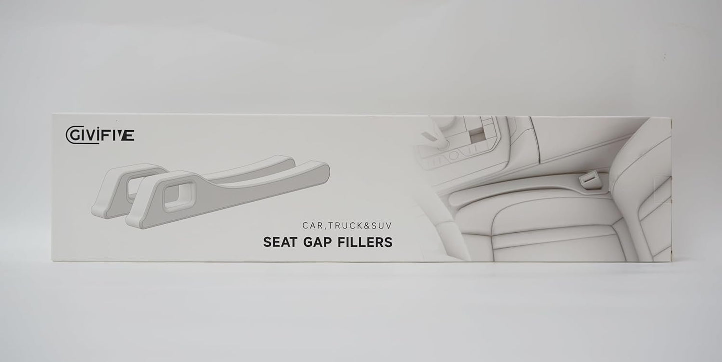 Car Seat Gap Filler Set of 2 Soft Foam Seat Gap Filler Universal Fit Car SUV Truck to Fill The Gap Between Seat and Console Stop Things from Dropping Drop Blocker (Black)