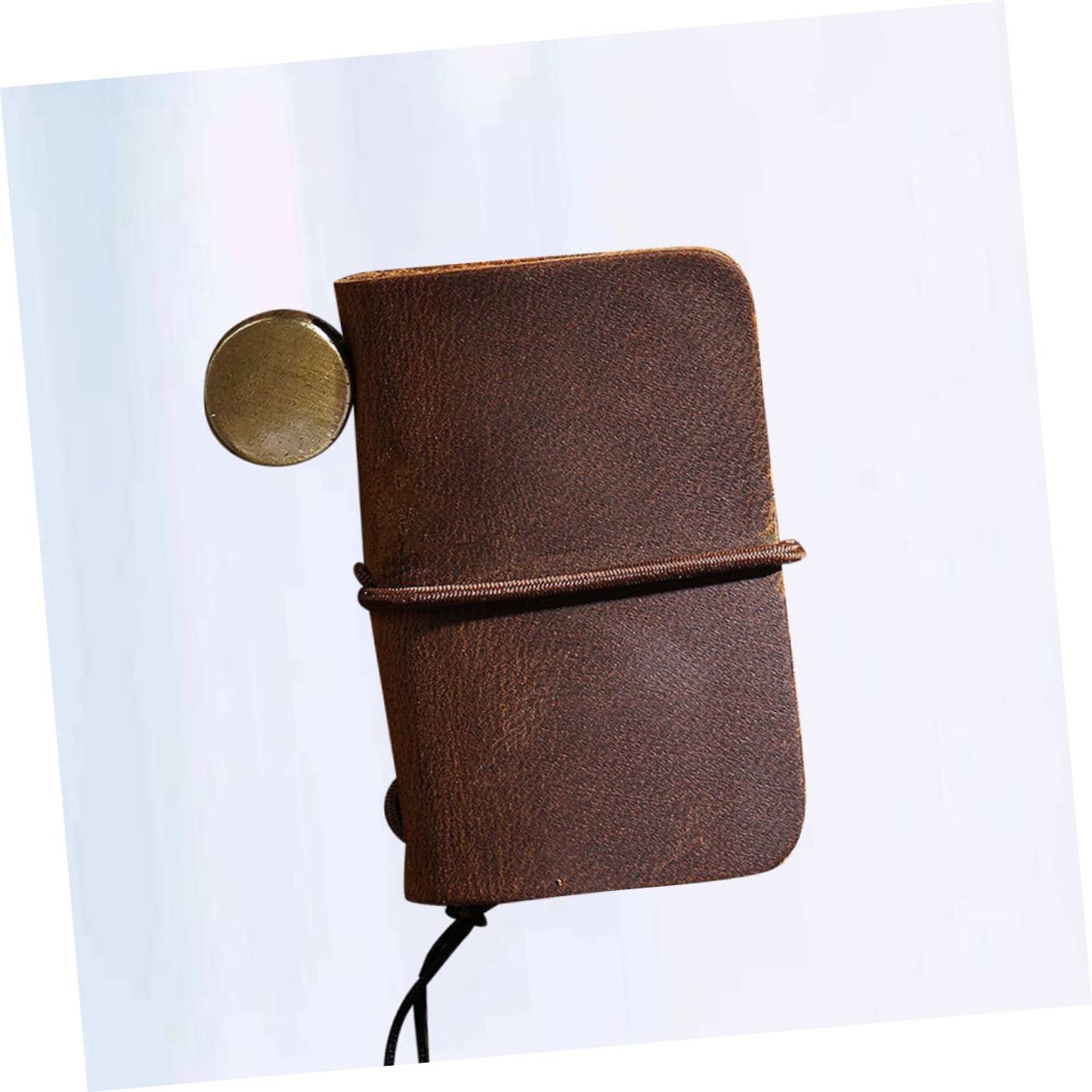 Uonlytech Mini Notebook for Students and Office Workers Practical Portable Stationery for Daily Use School Supplies for Writing Notes and Recording Plans Brown Cowhide Cover