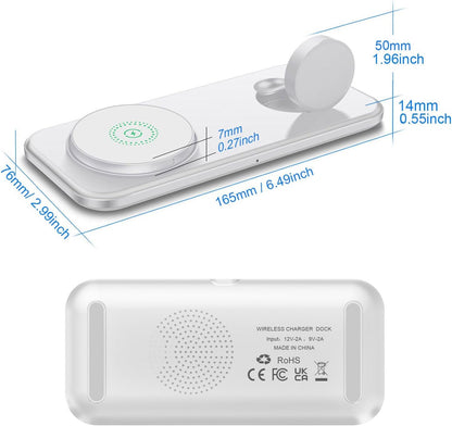 2 in 1 Wireless Charger Wireless Charging Pad Compatible with iPhone 16 15 14 13 12 11 XS XR X Series,Apple Watch 10/Ultra 2/9/Ultra/8/SE2/7/6/SE/5/4/3/2,Airpods4/3/Pro,Galaxy S Note Z Buds Series