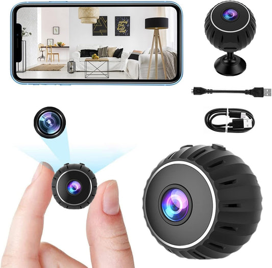 Mini Spy Camera 1080P HD Hidden Camera Portable Small Nanny Cam with Night Vision and Motion Detection - Built-in Battery - Covert Security Camera for Home/Office/Indoor/Outdoor