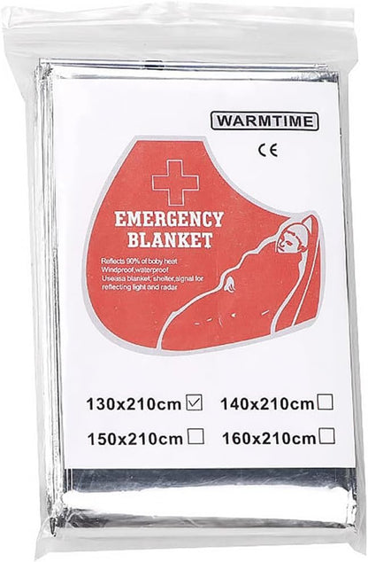 4 Pack NUZAMAS 130x210cm Emergency Blanket Survival Blanket Silver Color Palette Keep Warm Moisture Proof for Plant Growth First Aid Marathon Camping Outdoor Survival