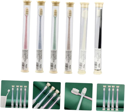 Zerodeko Hand Tools 6pcs Wangan Hair Toothbrush Toothbrush Sensitive Toothbrush Toothbrushes Slim Soft Oral Care Toothbrush Super Soft Cleaning Brush Pbt Travel Soft Bristle Toothbrush