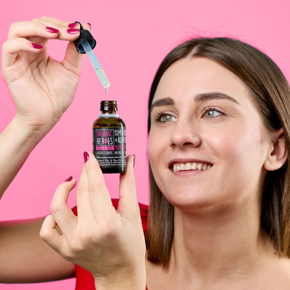 Organic Heroes | Rosehip + Apricot, Face Oil with Light Texture, Concentrate of Vitamins and Essential Elements, Anti-Aging and Soothing Effect, Ideal for Mature and Very Dry Skin, 30 ml